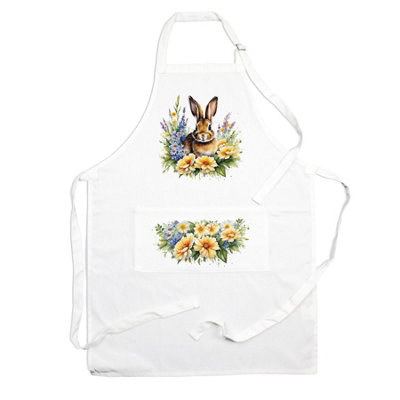 Purely Home Pet Animals & Flowers Rabbit ApronFloral Gifts For HerCooking & Baking from B&Q