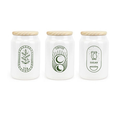 Purely HomeBoho MinimalismTeaCoffee & Sugar CanisterKitchen Storage Jars from B&Q