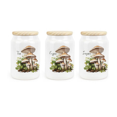 Purely HomeMushroomsTeaCoffee & Sugar CanisterKitchen Storage Jars from B&Q