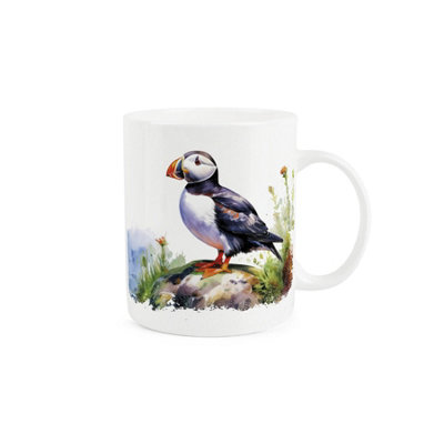 Purely Home Puffins MugCoastal Sea BirdsTea/coffee Bone China Cup Gift/present For Bird Lovers from B&Q