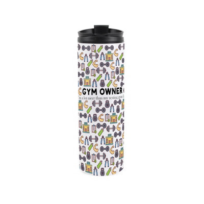 Purely Home Gym Owner Travel MugNovelty Sports & Fitness Gift Stainless Steel Vacuum-Sealed Double-Walled Hot/cold Drinks Travel Flask from B&Q