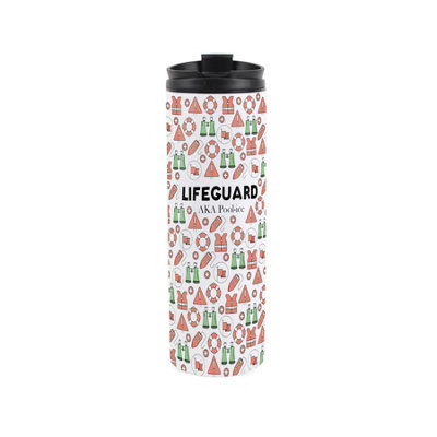 Purely Home Lifeguard Travel MugNovelty Swimming Gift Stainless Steel Vacuum-Sealed Double-Walled Hot/cold Drinks Travel Flask from B&Q