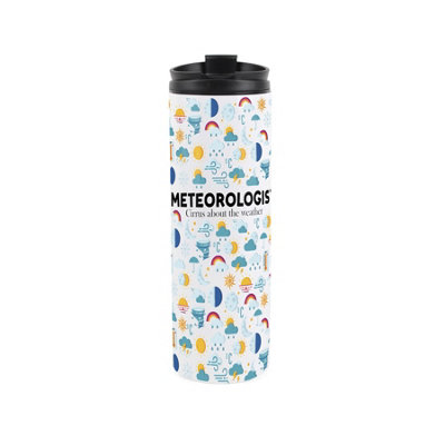 Purely Home Meteorologist Travel Mug - Novelty Weather Person Gift Stainless Steel Vacuum-Sealed Double-Walled Hot/Cold Drinks Travel Flask