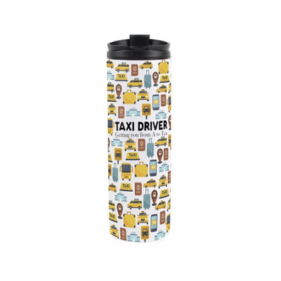 Purely Home Taxi Driver Travel MugNovelty Driver Gift Stainless Steel Vacuum-Sealed Double-Walled Hot/cold Drinks Travel Flask from B&Q