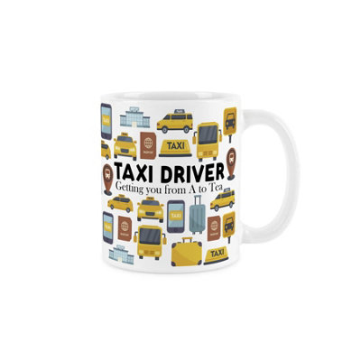 Purely Home Taxi Driver MugHumourous Cab Driver Trades Funny Novelty GiftTea/coffee Hot Drinks Ceramic Cup Present