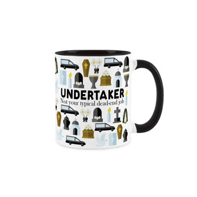 Undertaker Mug - Dark Humour Trades Novelty Gift - Tea/Coffee Black Ceramic Cup - Image 3