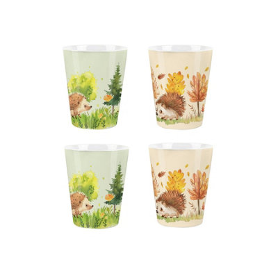 B&Q -  Hedgehogs Ceramic Egg CupsSeasonal Kitchen Gift Box Set Of 4