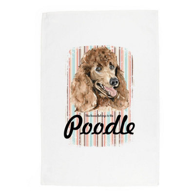 Purely Home Poodle Tea TowelNovelty Dog Themed Gift Kitchen Linen/dish Cloth from B&Q