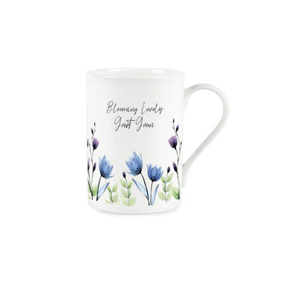 B&Q -  Great Gran Gift MugBlooming Lovely Floral Bone China CupTea/coffee Present Mug