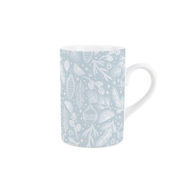 Purely Home Blue Christmas MugFestive Foliage Gift/present Ceramic Mug For Xmas from B&Q