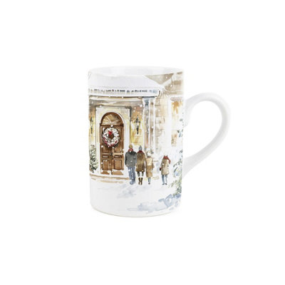 Purely Home Christmas MugFestive Snow Scene Gift/present Ceramic Tea/coffee Cup from B&Q