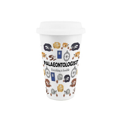 Purely Home Palaeontologist Ceramic Travel MugNovelty Fossils Themed Gifts/ PresentsDouble-Walled Insulated Hot/cold Drinks Flask Cup from B&Q