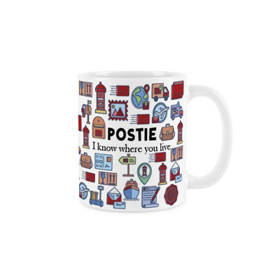 Purely Home Postie MugHumorous Postman/postwoman Funny Novelty GiftTea/coffee Hot Drinks White Ceramic Cup Present from B&Q