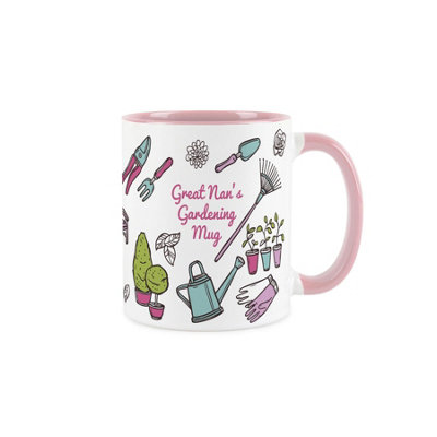 Purely Home Great Nans Gardening MugGardening Accessories & Tools PresentsWhite & Pink Coffee/tea Gift For Gardeners 11Oz from B&Q