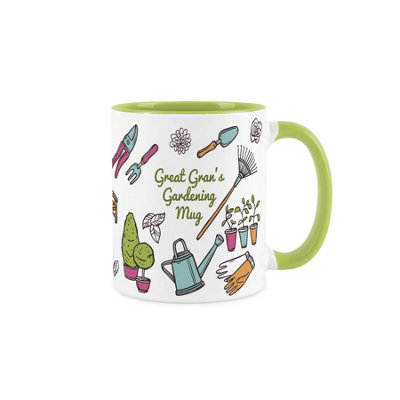 Purely Home Great Grans Gardening MugGardening Accessories & Tools PresentsWhite & Light Green Coffee/tea Gift For Gardeners 11Oz from B&Q