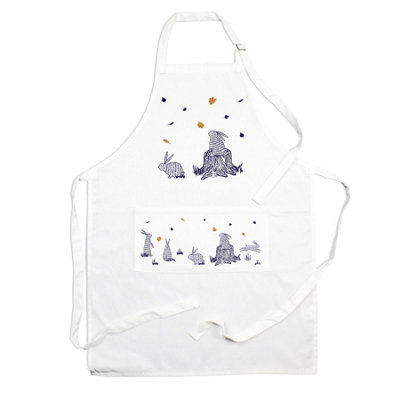 Purely Home Woodland Rabbits ApronForest Animals & Autumn LeavesCooking & Baking Gift Adjustable Neck/waist TiesLarge Front Pocket from B&Q