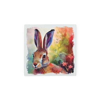 Purely Home Colourful Hare Glass Hot Pot StandHeat Resistant Non-Slip Trivet from B&Q