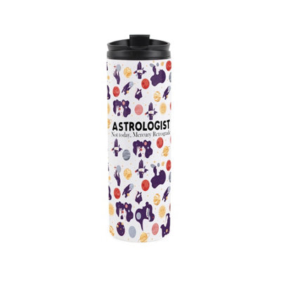 Purely Home Astrologist Travel MugNovelty Astrologer Space GiftsStainless Steel Double-Walled Hot/cold Drinks Travel Flask from B&Q