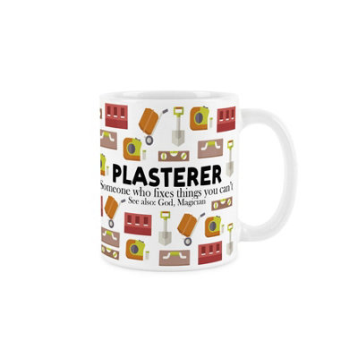 Purely Home Plasterer MugHumorous Tradesman Funny Novelty GiftTea/coffee Hot Drinks White Ceramic Cup Present from B&Q