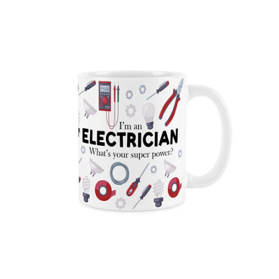 Purely Home Electrician MugHumorous Tradesman Funny Novelty GiftTea/coffee Hot Drinks White Ceramic Cup Present from B&Q