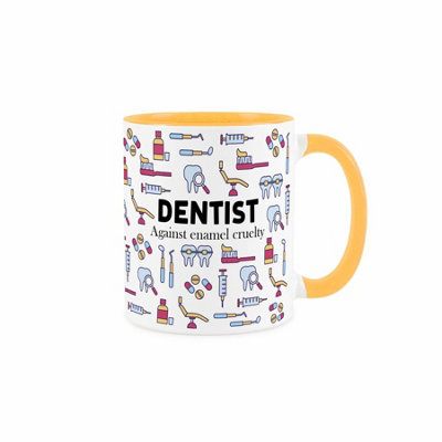Purely Home Dentist MugHumorous Teeth Themed Dental Nurse/doctor Novelty GiftTea/coffee Hot Drinks White Ceramic Cup Present from B&Q