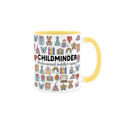 Purely Home Childminder MugHumorous Nanny/babysitter Themed Novelty GiftsTea/coffee Hot Drinks Red Ceramic Cup Present from B&Q