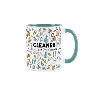 Purely Home Cleaner MugHumorous Cleaning Themed Novelty GiftsTea/coffee Hot Drinks Blue Ceramic Cup Present from B&Q