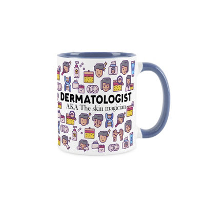 Purely Home Dermatologist MugHumorous Skin Care Doctor Novelty GiftsTea/coffee Hot Drinks Blue Ceramic Cup Present from B&Q