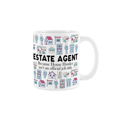 Purely Home Estate Agent MugHumorous Realtor Property Sales Themed Novelty GiftsTea/coffee Hot Drinks White Ceramic Cup Present from B&Q