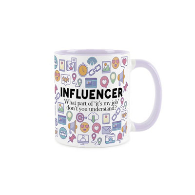 Purely Home Influencer MugHumorous Social Media & Online Marketing Novelty GiftsTea/coffee Hot Drinks Ceramic Cup Present from B&Q