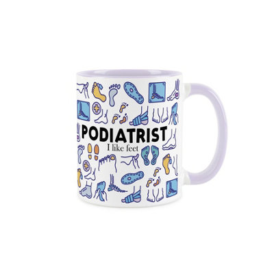 Purely Home Podiatrist MugHumorous Foot Surgeon Themed Novelty GiftsTea/coffee Hot Drinks Lilac Ceramic Cup Present from B&Q