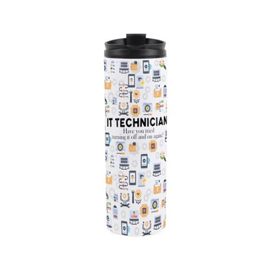Purely Home It Technician Travel MugNovelty Technical Computer GiftStainless Steel Vacuum-Sealed Double-Walled Drinks Travel Flask from B&Q
