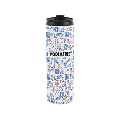 Podiatrist Travel Mug - Novelty Trades Gift Reusable Stainless Steel Flask - Image 3