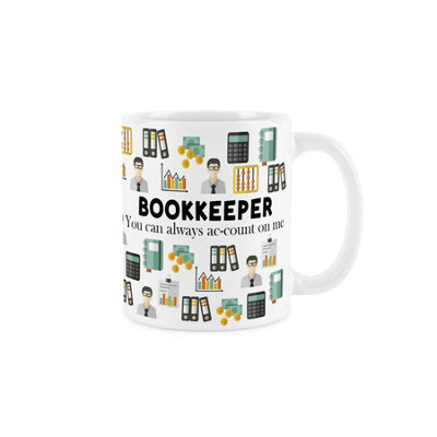 Purely Home Bookkeeper MugHumorous Accountancy Office Job Themed Novelty GiftsTea/coffee Hot Drinks White Ceramic Cup Present from B&Q
