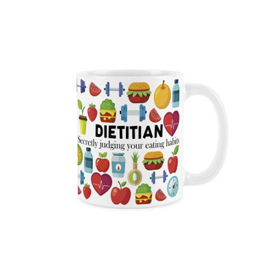 Purely Home Dietitian MugHumorous Healthcare & Wellbeing Nutrition Coach Novelty GiftsTea/coffee Hot Drinks White Ceramic Cup Present from B&Q