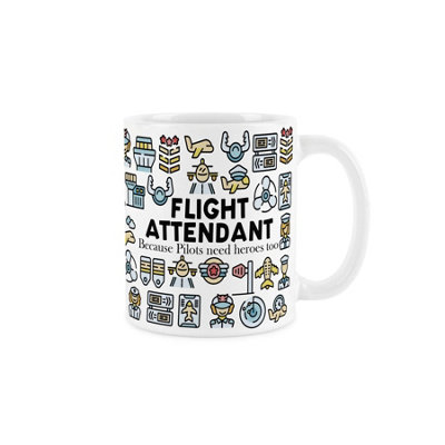 Purely Home Flight Attendant MugHumorous Novelty Gifts For Aircrew & Aircraft Transport StaffTea/coffee Hot Drinks White Ceramic Cup from B&Q