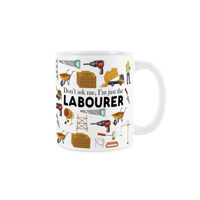Purely Home Labourer MugHumorous Tradesmen & Labour Workers Themed Novelty GiftsTea/coffee Hot Drinks White Ceramic Cup Present from B&Q