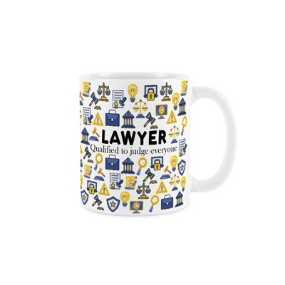 Purely Home Lawyer MugHumorous Law Solicitor & Barrister Legal Action Job Novelty GiftsTea/coffee Hot Drinks White Ceramic Cup Present from B&Q