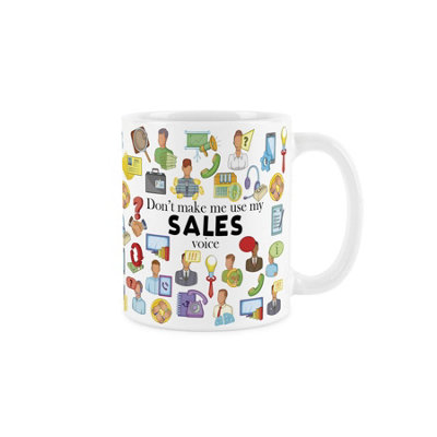 Purely Home Salesperson MugHumorous Salesman/saleswoman Job Themed Novelty GiftsTea/coffee Hot Drinks White Ceramic Cup Present from B&Q