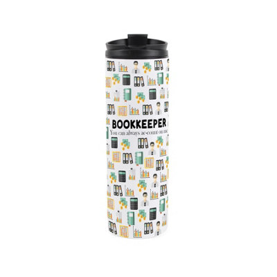 Purely Home Bookkeeper Travel MugNovelty Accountancy Office Job GiftsStainless Steel Double-Walled Hot/cold Drinks Travel Flask from B&Q