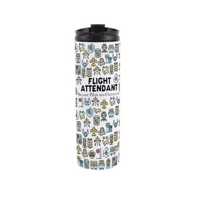 Purely Home Flight Attendant Travel MugNovelty Cabin Crew GiftStainless Steel Vacuum-Sealed Double-Walled Hot/cold Drinks Travel Flask from B&Q