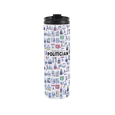 Purely Home Politician Travel MugNovelty Politics & Parliament GiftStainless Steel Double-Walled Hot/cold Drinks Travel Flask from B&Q