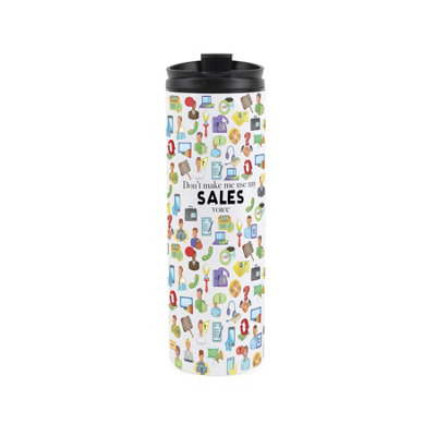 Purely Home Salesperson Travel MugNovelty Salesman/saleswoman GiftStainless Steel Double-Walled Hot/cold Drinks Travel Flask from B&Q