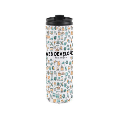 Purely Home Web Developer Travel MugNovelty Website & It Software GiftStainless Steel Double-Walled Hot/cold Drinks Travel Flask from B&Q