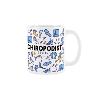 Purely Home Chiropodist MugHumorous Foot Treatments & Heathcare Themed Novelty GiftsTea/coffee Hot Drinks Lilac Ceramic Cup Present from B&Q