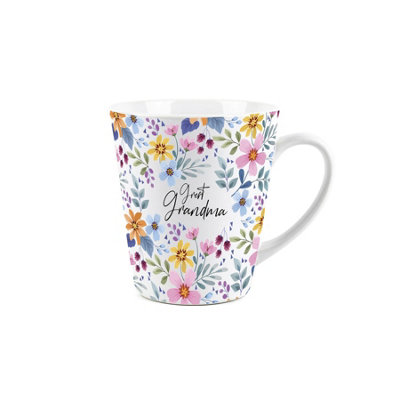 Purely Home Great Grandma Floral Gift MugColourful Flowers Small Latte MugCeramic Tea/coffee Cup Presents For Her from B&Q