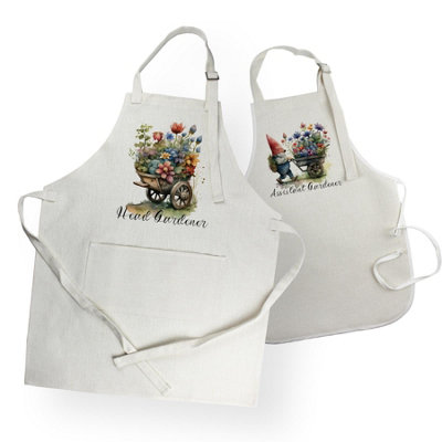 Purely Home Gardening Aprons SetHead Gardener & Assistant Gardener Gift SetParent & Child Apron With Adjustable Neck & Waist Ties from B&Q