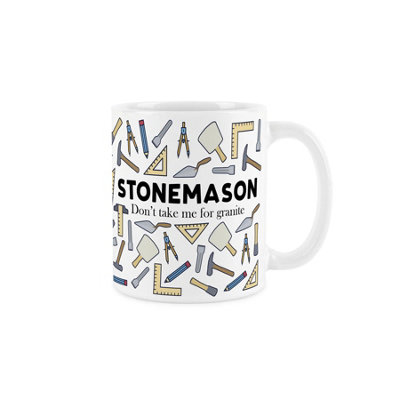 Purely Home Stonemason MugHumorous Masonry Tradesman Novelty GiftsTea/coffee Hot Drinks White Ceramic Cup Present from B&Q