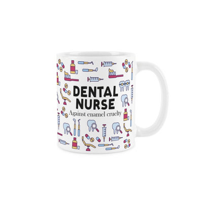 Purely Home Dental Nurse MugHumorous Teeth Themed Novelty GiftsTea/coffee Hot Drinks Ceramic Cup Present from B&Q