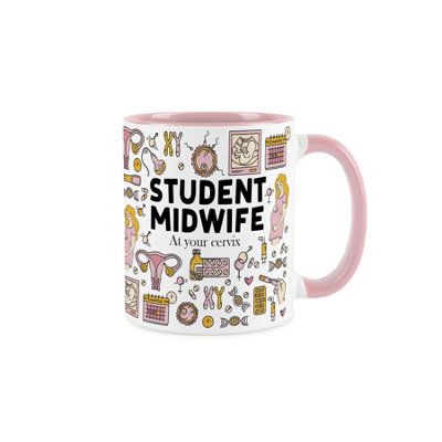 Purely Home Student Midwife MugFunny Trades Novelty Job GiftTea/coffee Hot Drink Pink Ceramic Cup Present For Midwives/fertility Doctors from B&Q